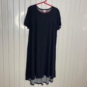 Lularoe Carly Dress black with white dots